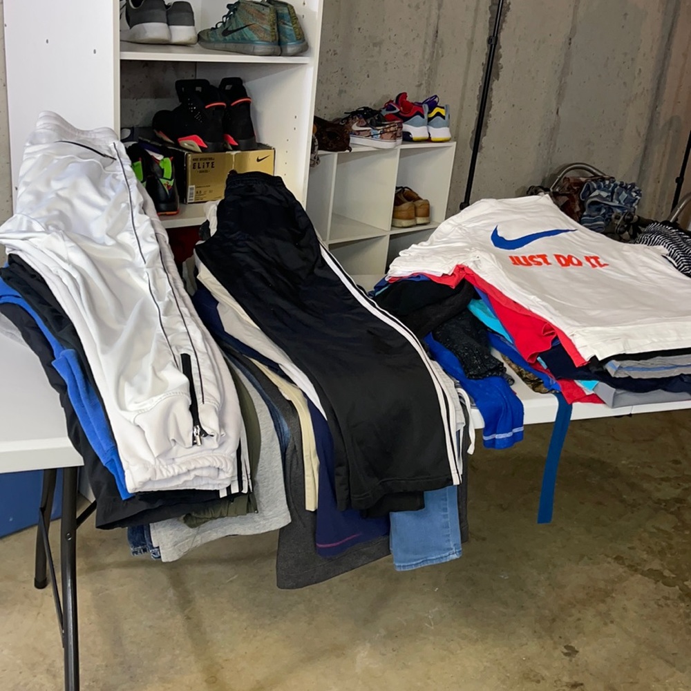 Branded clothes from college. Getting rid of ALL